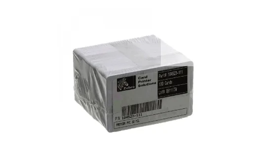 Cartão de PVC Branco Original Zebra CR80 30mil - Cento